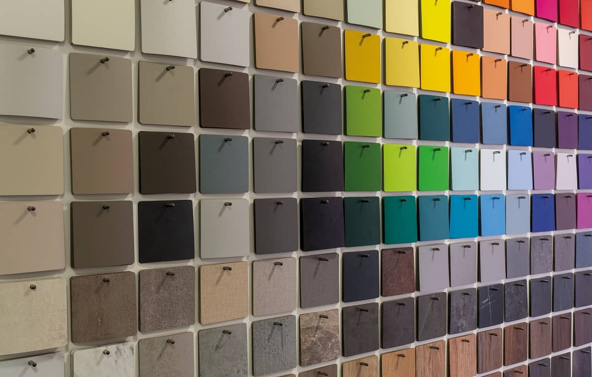 Eggar Board Colour Swatches on Wall
